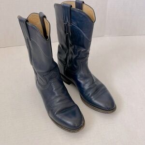 Justin Roper Cowboy Boots Women’s Blue Leather Size 6-1/2